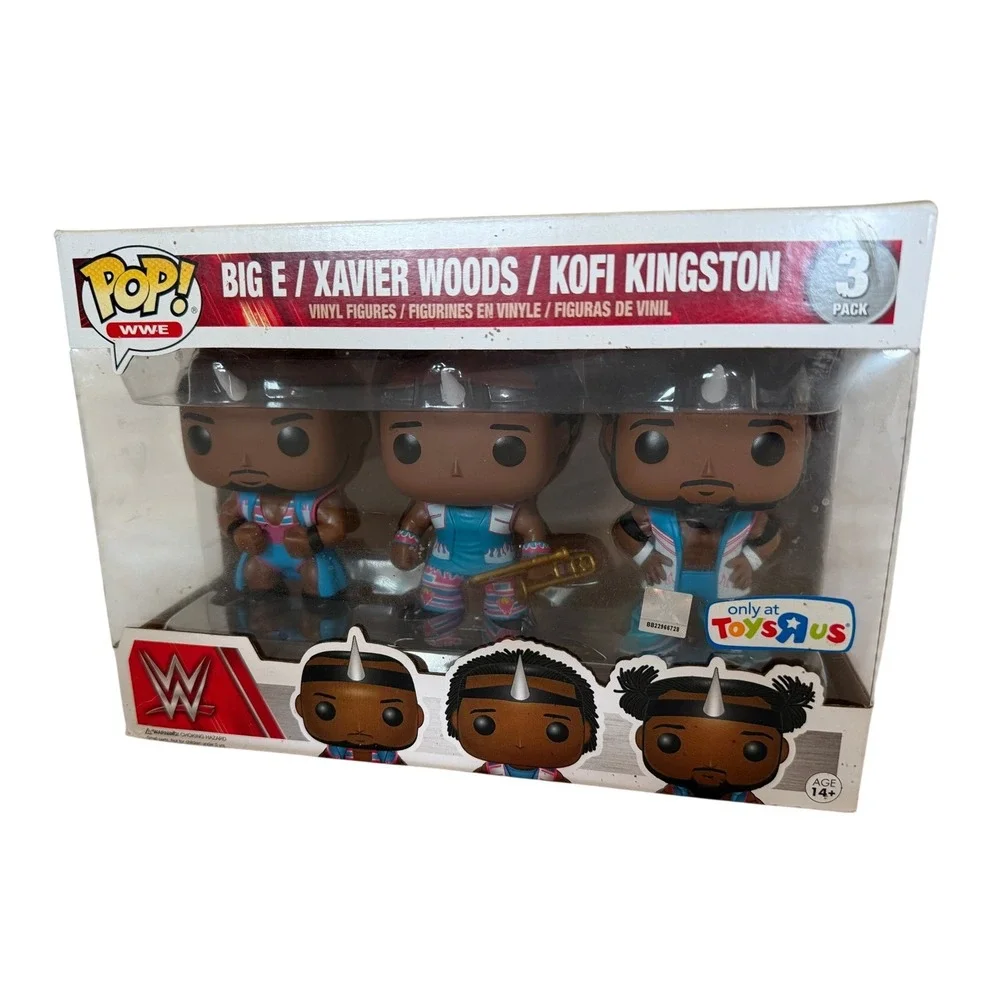 Funko Pop WWE The New Day 3 Pack Big E Xavier Woods Kofi Kingston Toys R Us Excl